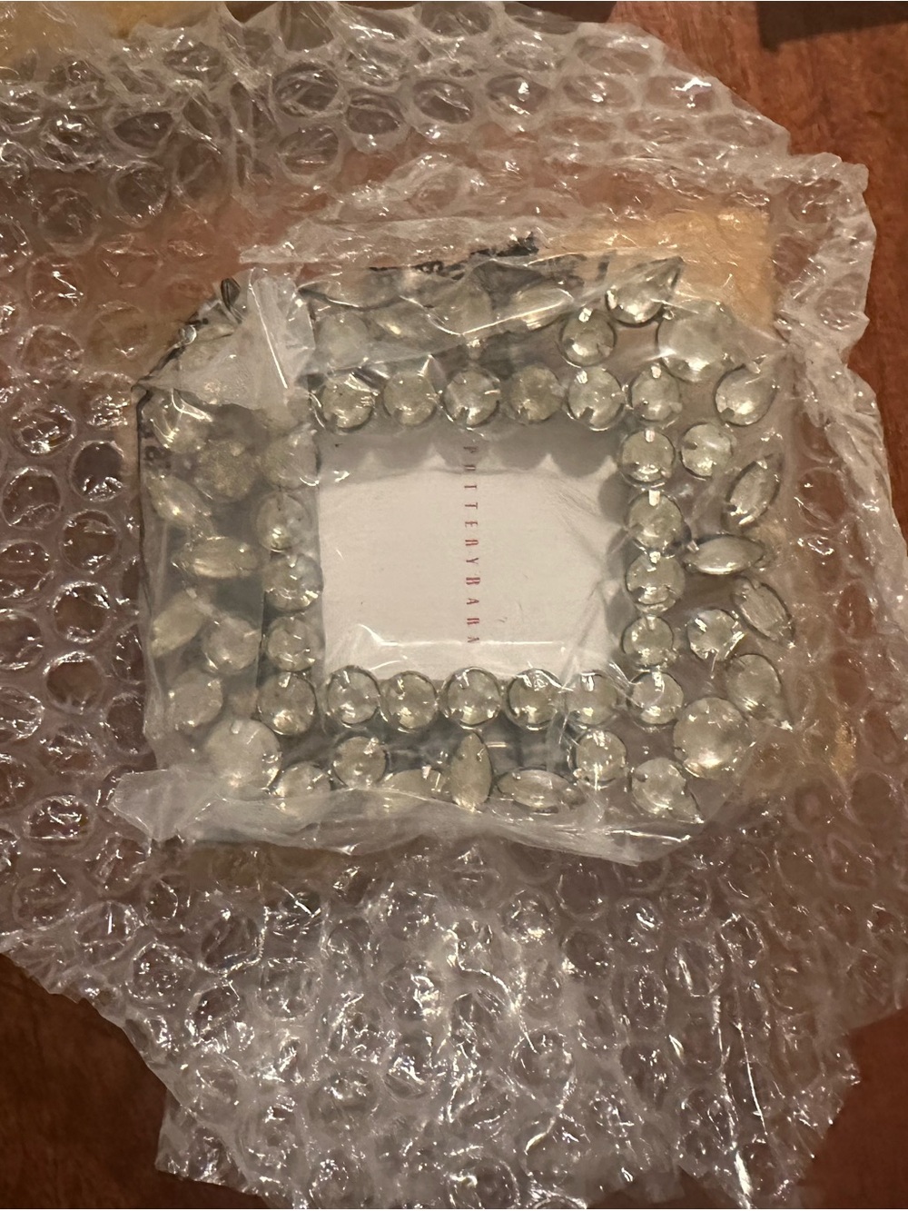Lot of 9 - Pottery Barn Jeweled Picture Frame Ornament - Clear Crystal - NWT - Picture 7 of 8